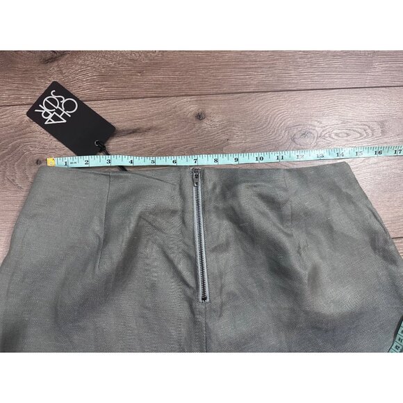 Chaser Sage Green Linen Asymmetrical Skort NWT S - Picture 10 of 13